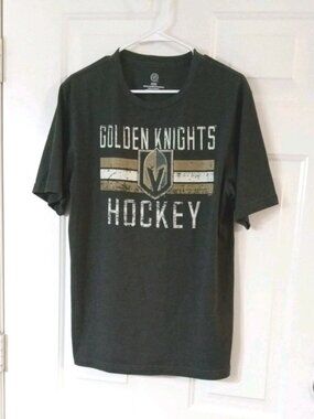 Vegas Golden Knights Mens Medium Short Sleeve T Shirt NHL Hockey Logo Dark Gray